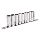 Sealey AK69910D 10pc 3/8"Sq Drive Total Drive Deep Socket Set