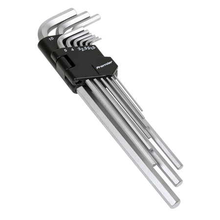 Sealey AK7137 9pc Extra-Long Hex Key Set