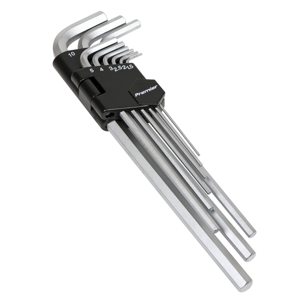Sealey AK7137 9pc Extra-Long Hex Key Set
