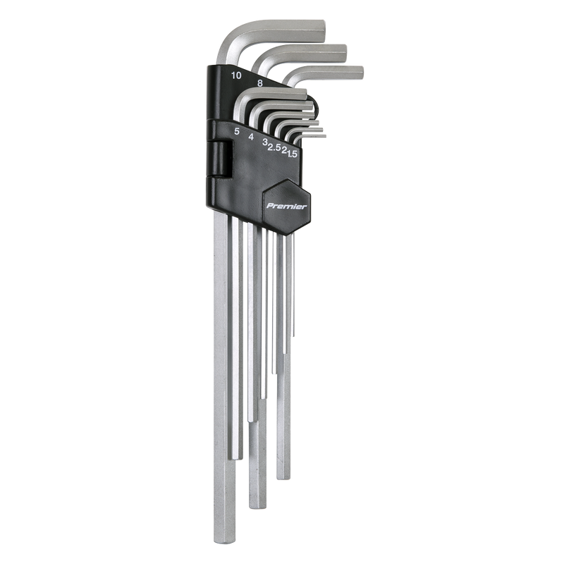 Sealey AK7137 9pc Extra-Long Hex Key Set