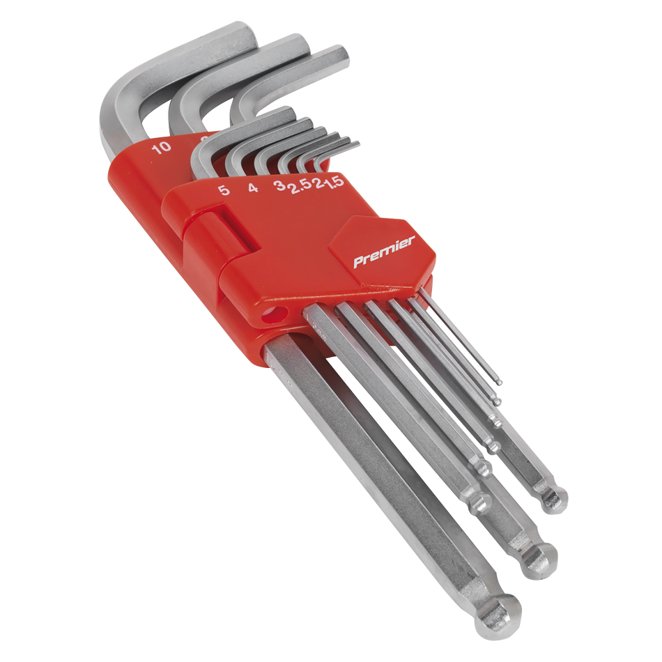 Sealey AK7139 9pc Long Ball-End Hex Key Set