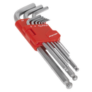 Sealey AK7139 9pc Long Ball-End Hex Key Set