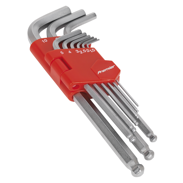Sealey AK7139 9pc Long Ball-End Hex Key Set