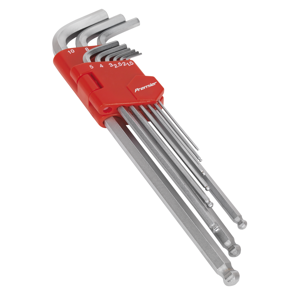 Sealey AK7140 9pc Extra-Long Ball-End Hex Key Set