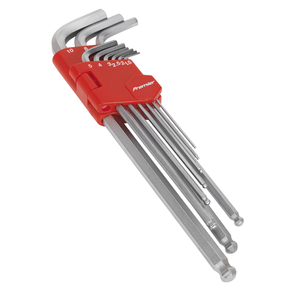 Sealey AK7140 9pc Extra-Long Ball-End Hex Key Set