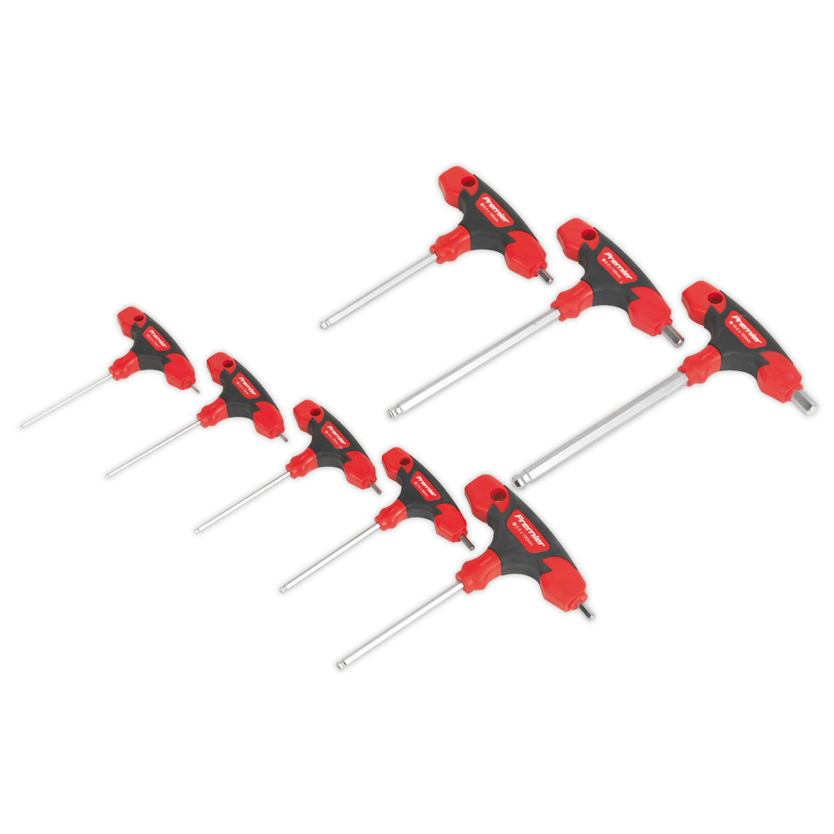 Sealey AK7144 8pc T-Handle Ball-End Hex Key Set