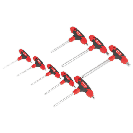 Sealey AK7144 8pc T-Handle Ball-End Hex Key Set