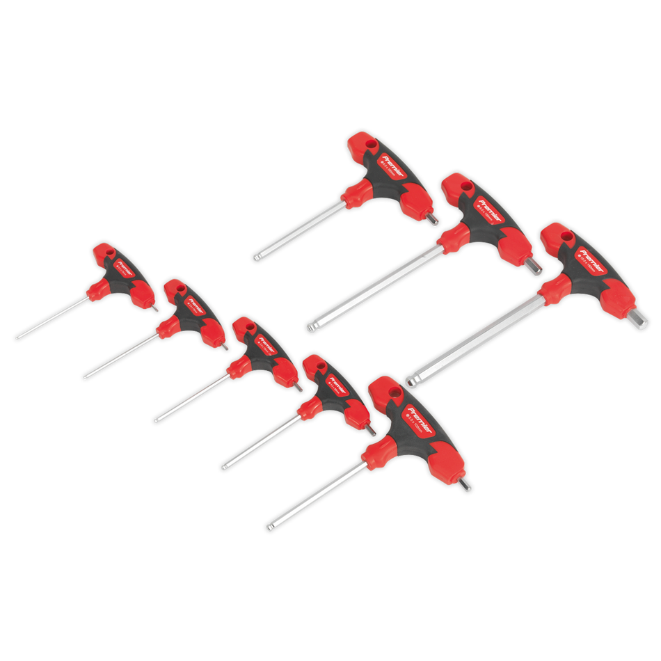 Sealey AK7144 8pc T-Handle Ball-End Hex Key Set