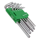 Sealey AK7162 9pc Long Security TRX-Star* Key Set