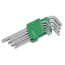 Sealey AK7162 9pc Long Security TRX-Star* Key Set