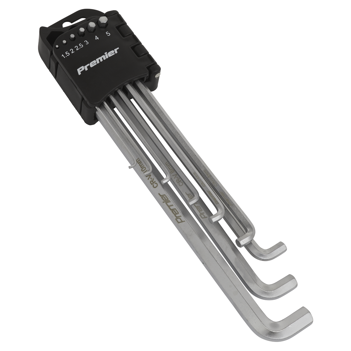 Sealey AK7174 9pc Stubby Element Extra-Long Hex Key Set