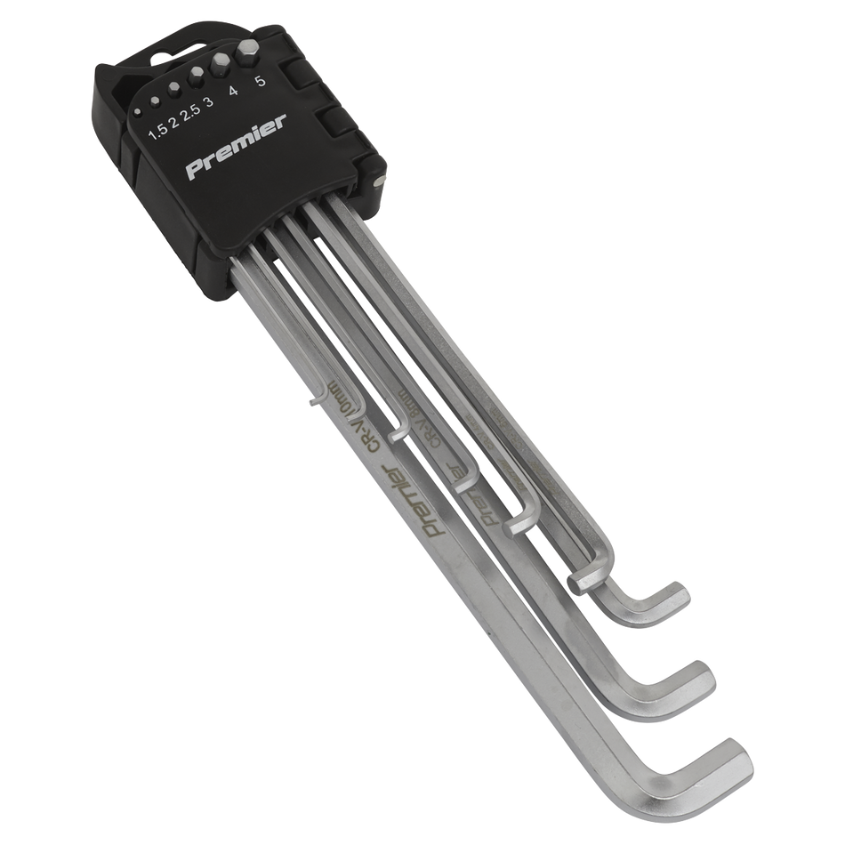 Sealey AK7174 9pc Stubby Element Extra-Long Hex Key Set