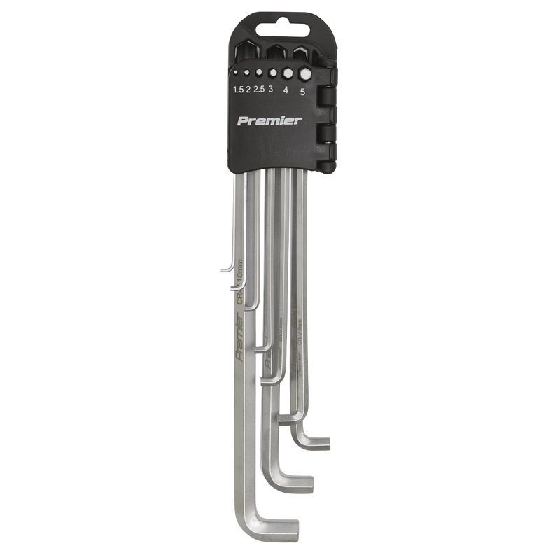 Sealey AK7174 9pc Stubby Element Extra-Long Hex Key Set