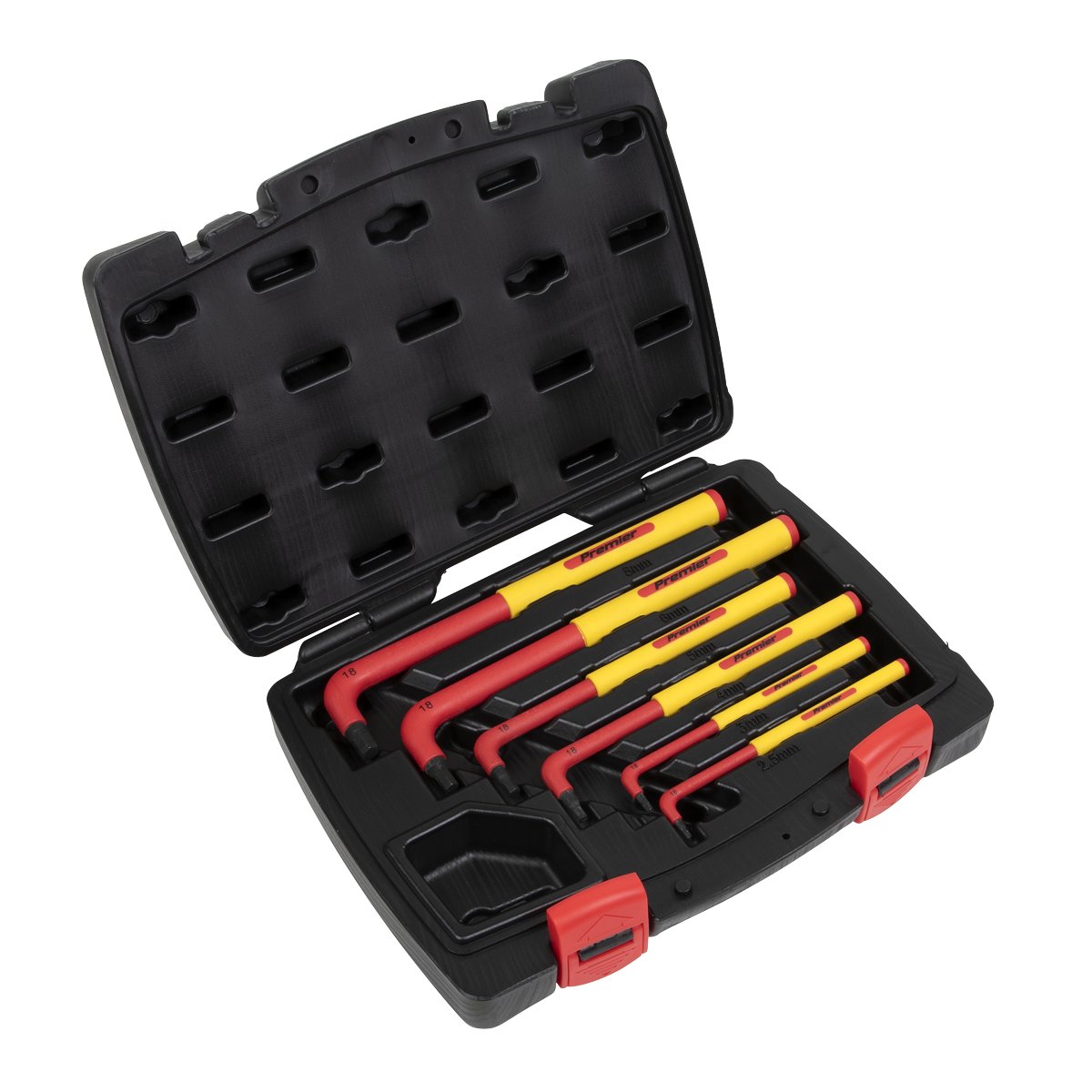 Sealey AK7177 6pc Extra-Long Hex Key Set - VDE Approved
