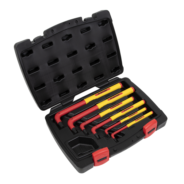 Sealey AK7177 6pc Extra-Long Hex Key Set - VDE Approved