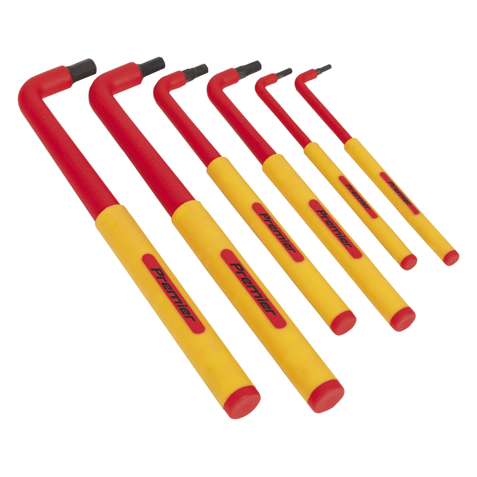 Sealey AK7177 6pc Extra-Long Hex Key Set - VDE Approved