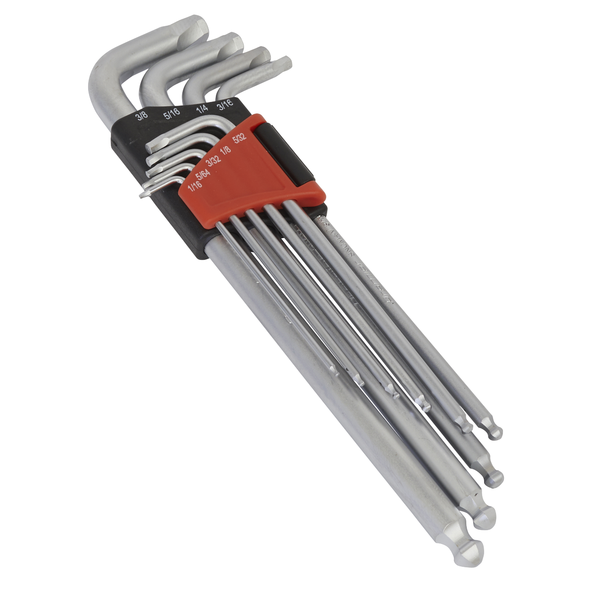 Sealey AK7181 9pc Lock-On Ball-End Hex Key Set - Imperial