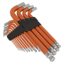 Sealey AK71870 13pc Extra-Long Anti-Slip Jumbo Ball-End Hex Key Set - Imperial