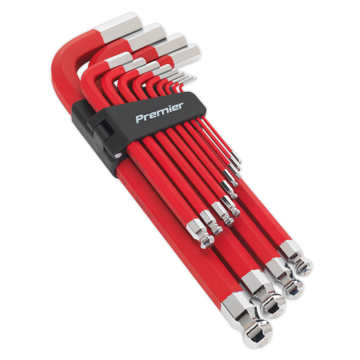 Sealey AK7187 13pc Anti-Slip Extra-Long Jumbo Ball-End Hex Key Set