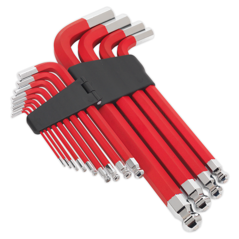 Sealey AK7187 13pc Anti-Slip Extra-Long Jumbo Ball-End Hex Key Set