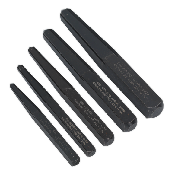 Sealey AK719 5pc Square Type Screw Extractor Set