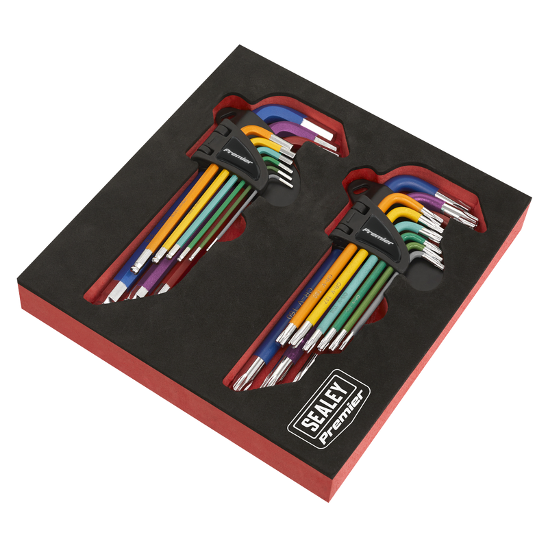 Sealey AK7199 TRX-Star* & Ball-End Hex Key Set 18pc Long Anti-Slip