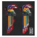 Sealey AK7199 TRX-Star* & Ball-End Hex Key Set 18pc Long Anti-Slip