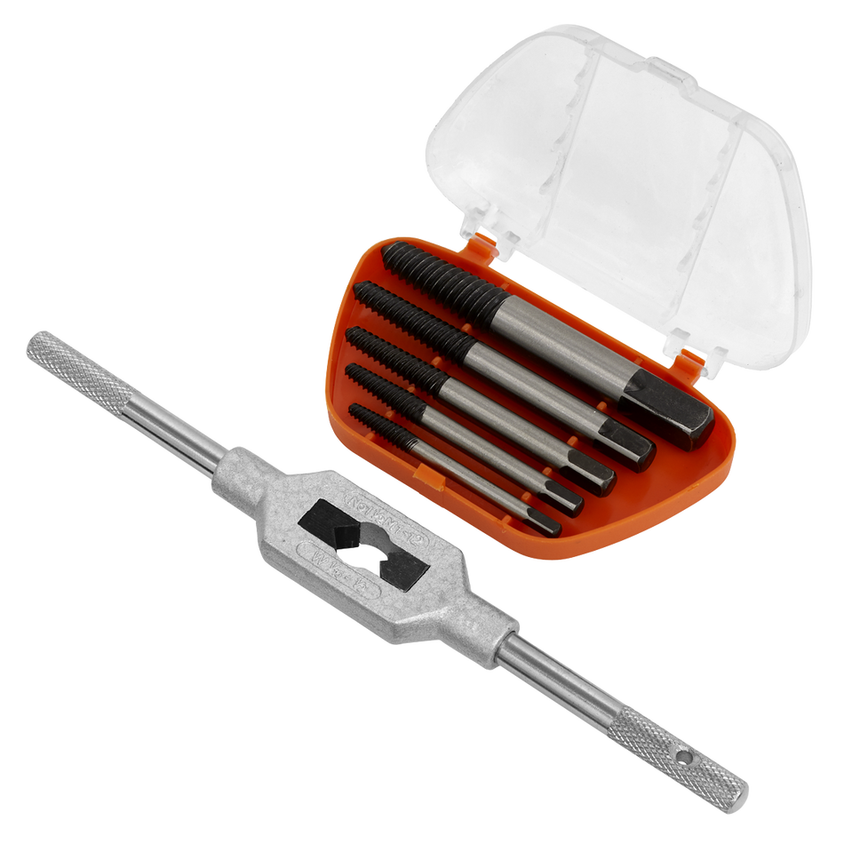 Sealey AK721 6pc Helix Type Screw Extractor Set with Tap Wrench