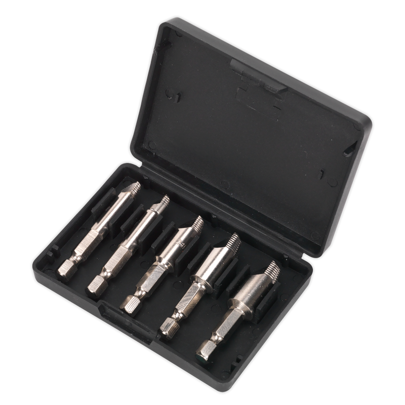 Sealey AK7228 5pc HSS Screw Extractor Set