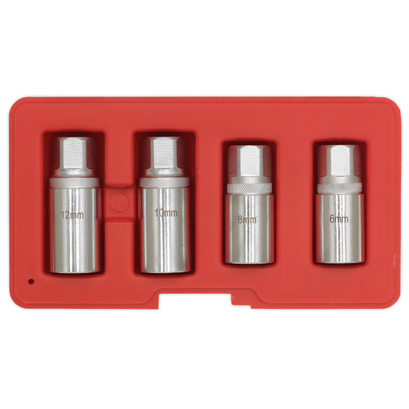Sealey AK723 4pc 1/2"Sq Drive Stud Extractor Set
