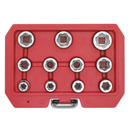 Sealey AK7281 11pc 3/8"Sq Drive Bolt Extractor Set