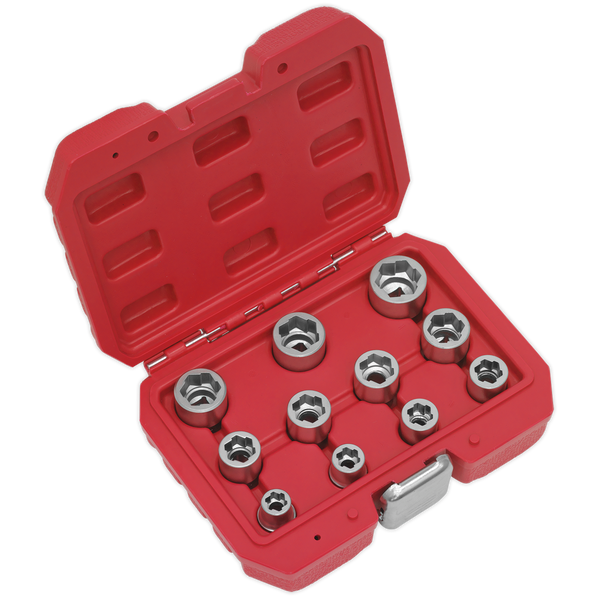 Sealey AK7281 11pc 3/8"Sq Drive Bolt Extractor Set