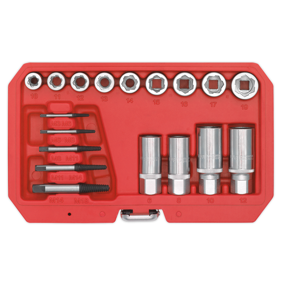 Sealey AK751 18pc Bolt, Stud & Screw Extractor Set