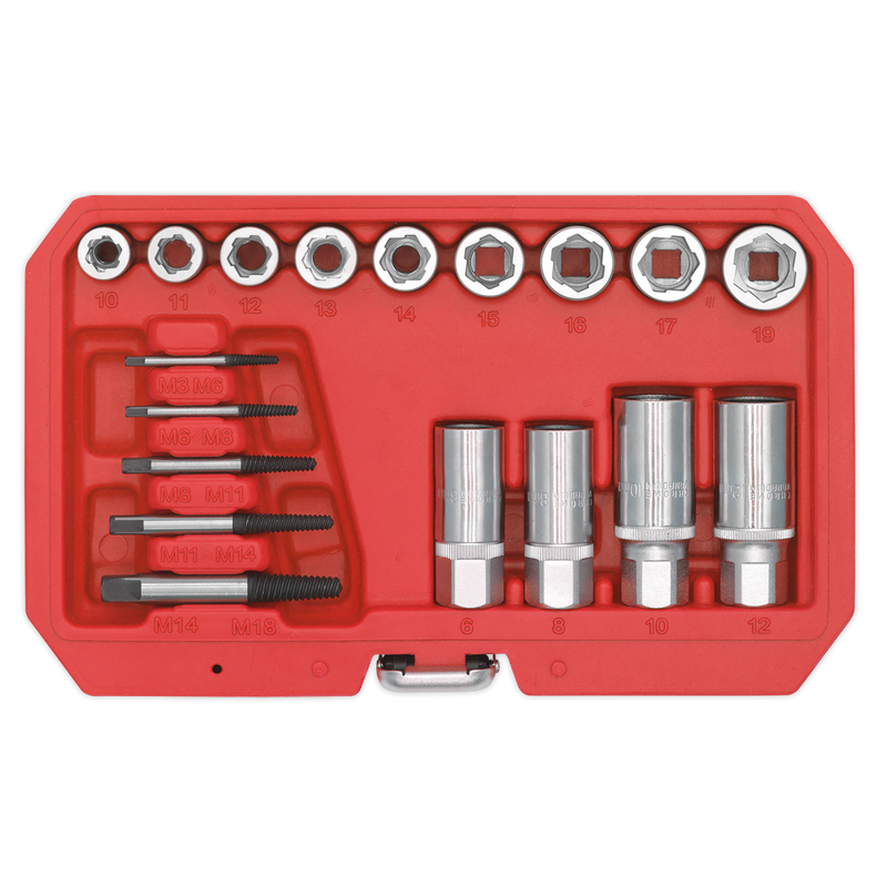Sealey AK751 18pc Bolt, Stud & Screw Extractor Set