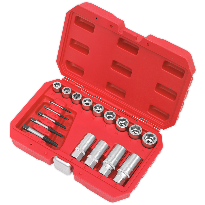 Sealey AK751 18pc Bolt, Stud & Screw Extractor Set