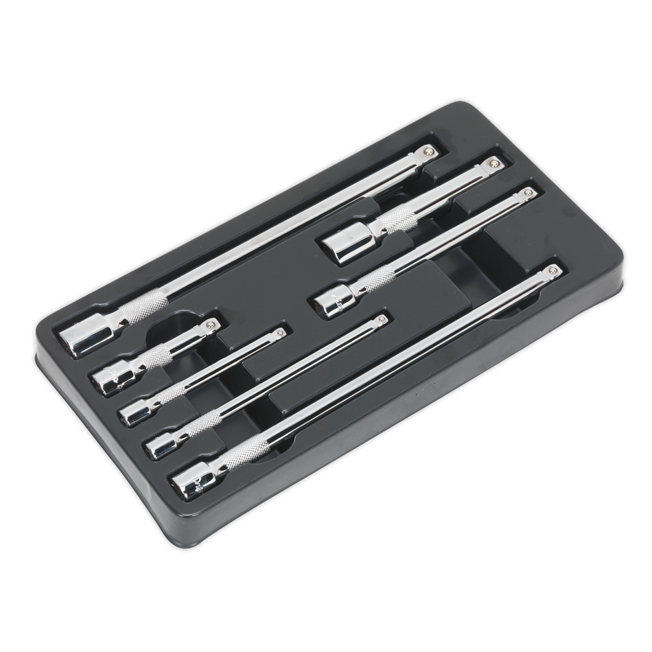 Sealey AK770 7pc 1/4", 3/8" & 1/2"Sq Drive Wobble/Rigid Extension Bar Set
