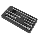 Sealey AK770 7pc 1/4", 3/8" & 1/2"Sq Drive Wobble/Rigid Extension Bar Set