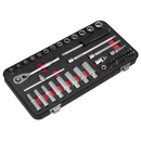 Sealey AK7920 Socket Set 49pc 1/4"Sq Drive Premier Platinum Series