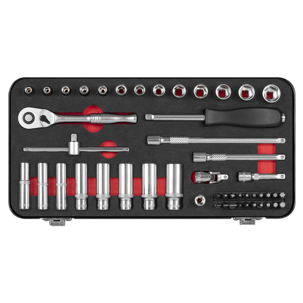 Sealey AK7920 Socket Set 49pc 1/4"Sq Drive Premier Platinum Series