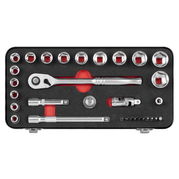 Sealey AK7921 Socket Set 3/8"Sq Drive 31pc - Premier Platinum Series