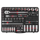 Sealey AK7926 Socket Set  1/4" & 1/2"Sq Drive 108pc - Premier Platinum Series