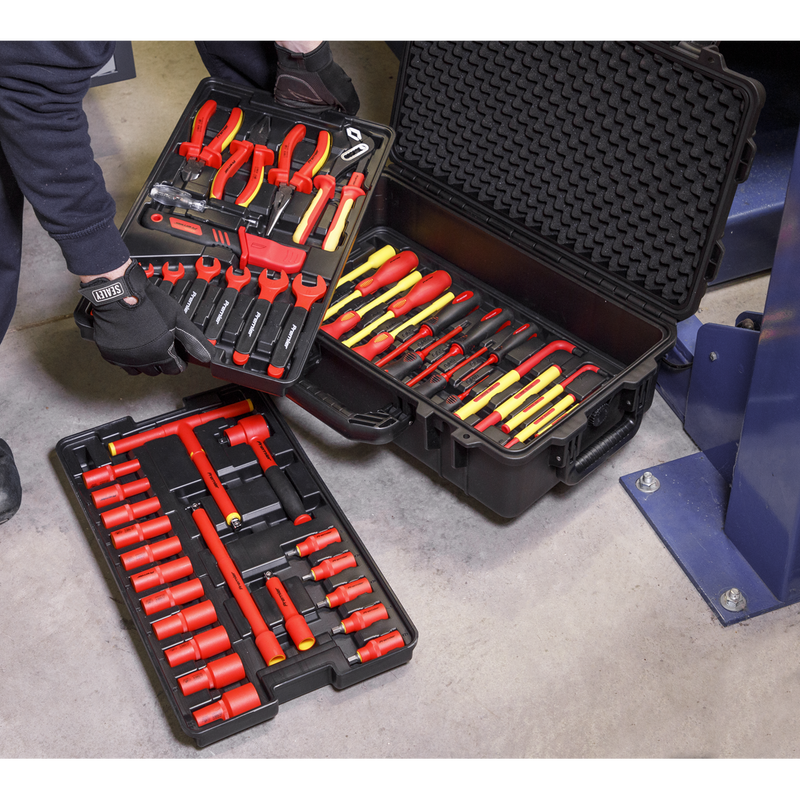 Sealey AK7938 50pc 3/8"Sq Drive 1000V Insulated Tool Kit