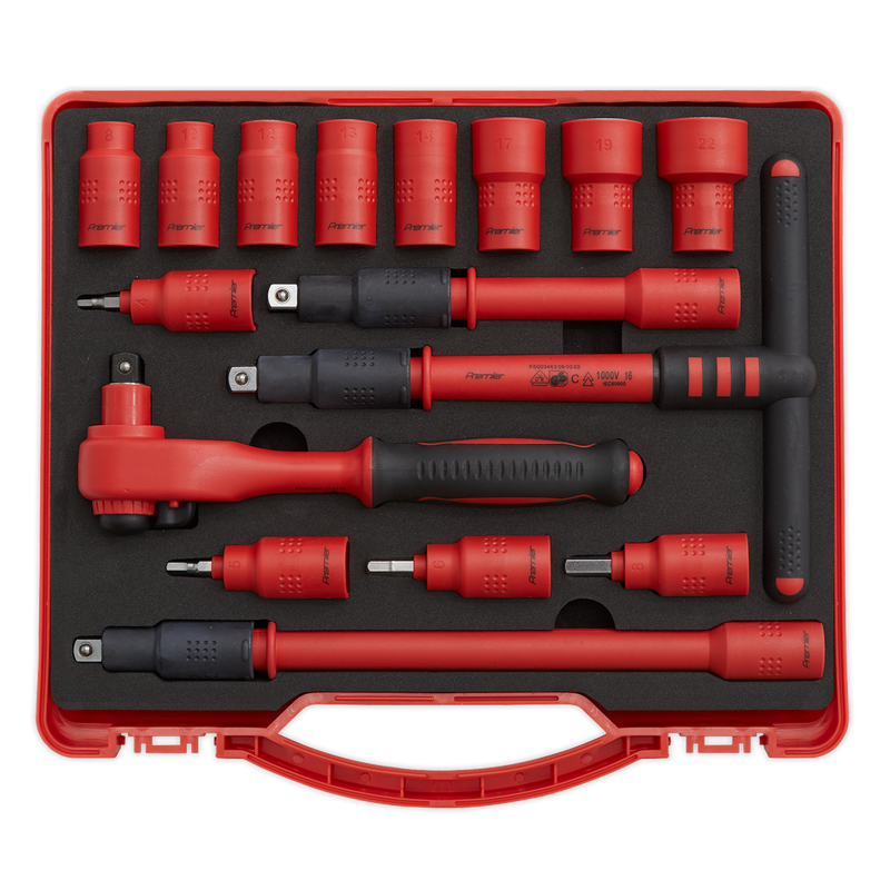 Sealey AK7940 16pc 3/8"Sq Drive Insulated Socket Set - VDE Approved