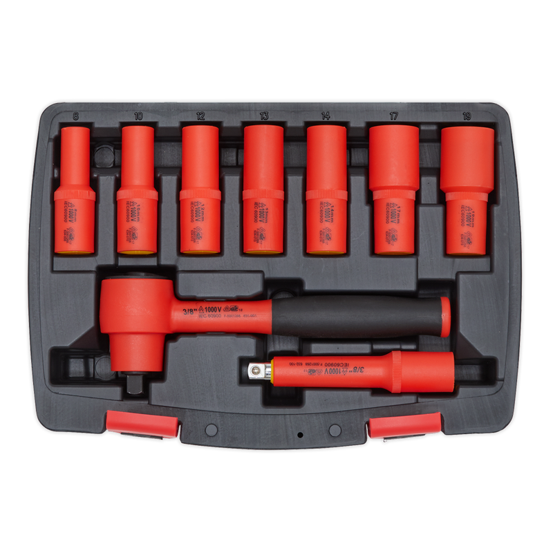 Sealey AK7942 9pc 3/8"Sq Drive Insulated Socket Set - VDE Approved