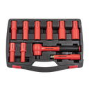 Sealey AK7943 10pc 1/2"Sq Drive Insulated Socket Set - VDE Approved
