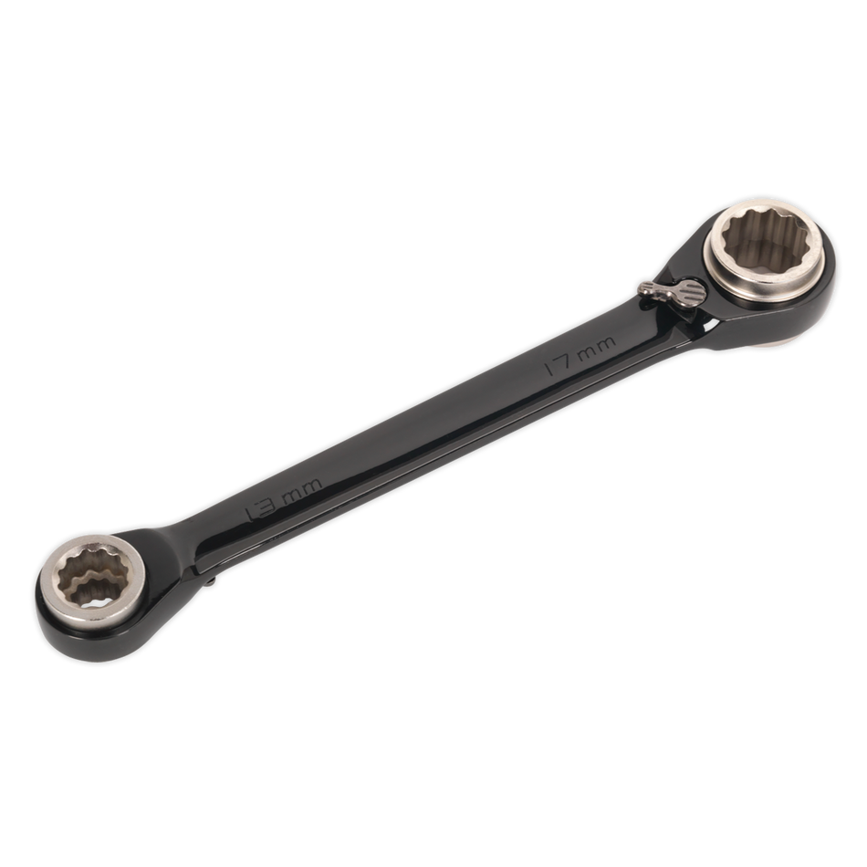 Sealey AK7979 4-in-1 Reversible Ratchet Ring Spanner - Black Series