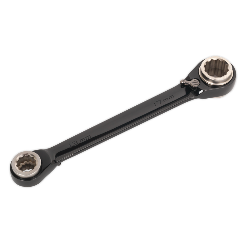 Sealey AK7979 4-in-1 Reversible Ratchet Ring Spanner - Black Series