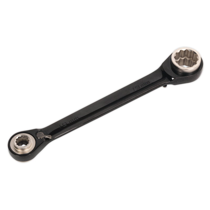 Sealey AK7979 4-in-1 Reversible Ratchet Ring Spanner - Black Series