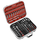 Sealey AK7981 Socket Set 172pc 1/4", 3/8" & 1/2"Sq Drive WallDrive