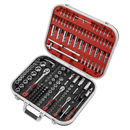 Sealey AK7981 Socket Set 172pc 1/4", 3/8" & 1/2"Sq Drive WallDrive